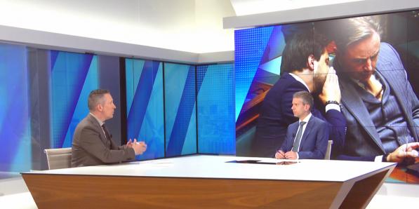 Jan De Meulemeester bij Stijn Wuyts in de studio van Trends Z.