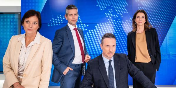 Van links naar rechts: Valerie Bauwens, Stijn Wuyts, Jan De Meulemeester en Francesca Vanthielen.