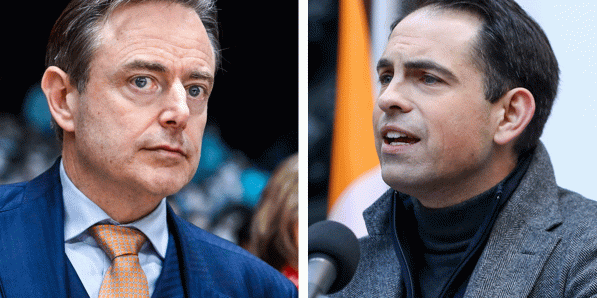 Bart De Wever (N-VA) en Tom Van Grieken (Vlaams Belang)