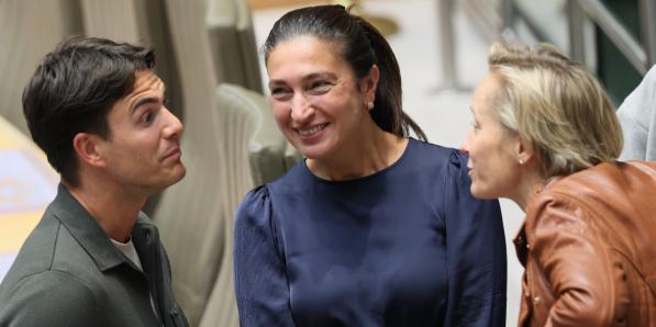 Zuhal Demir, Vlaams minister van Onderwijs, tijdens een debat over onder meer de schoolbonus
