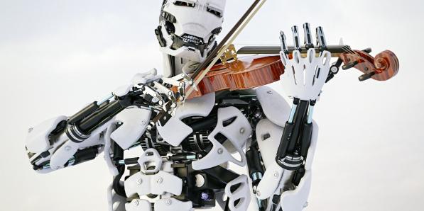 Robot speelt viool, AI