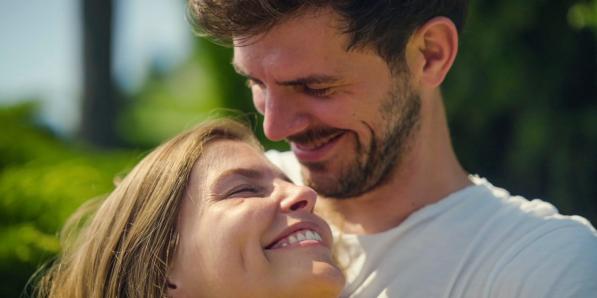 Ellen en Lander Blind Getrouwd