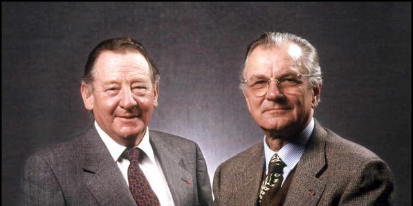 Gerard Pelisson (G) et Paul Dubrule en 1997.