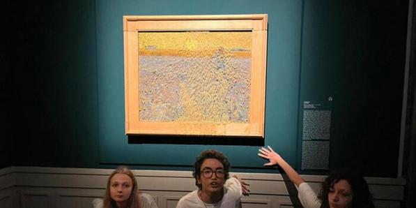 Klimaatactivisten gooien soep op Van Gogh-schilderij in Rome