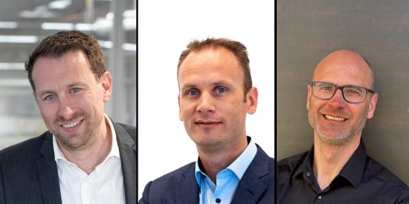 Van links naar rechts: Tim Van Londersele, Mathias Christiaens en Arne Ovyn.