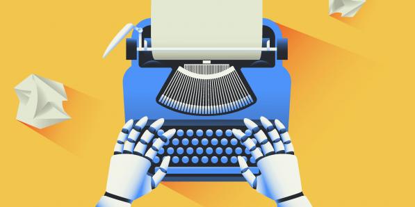 Robot schrijven typen AI