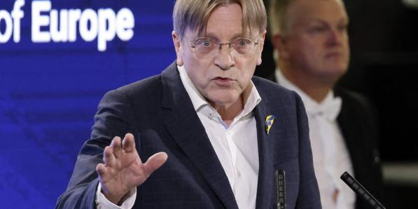 Guy Verhofstadt (Open VLD) 9 mei 2022.
