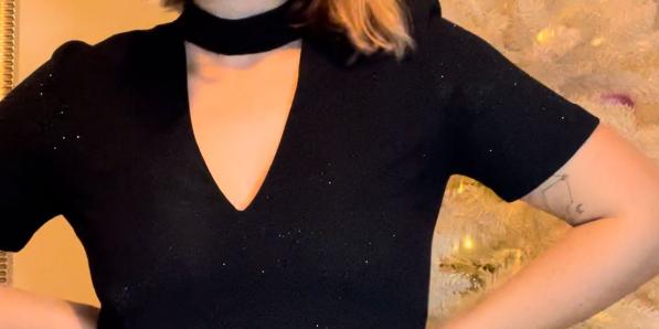 zwarte jurk glitter