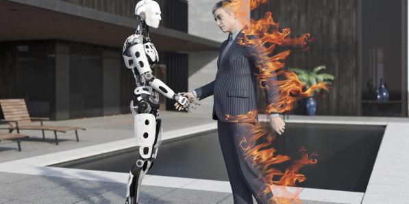 Robot AI mens vuur
