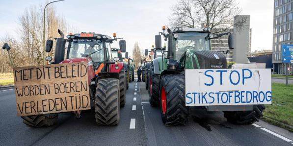 Boerenprotest in Antwerpse haven op 13 februari 2024.