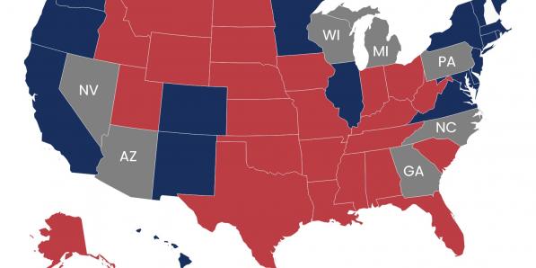 Les swing states de l'élection présidentielle américaine de 2024