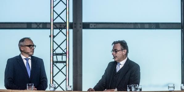 Archiefbeeld: Matthias Diependaele en Bart De Wever op de VOKA-rentree. Beiden zijn een Benelux als één land genegen.