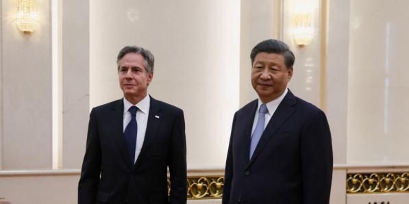 Xi Jinping et Antony Blinken.