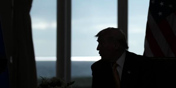 Donald Trump in het Schotse Turnberry