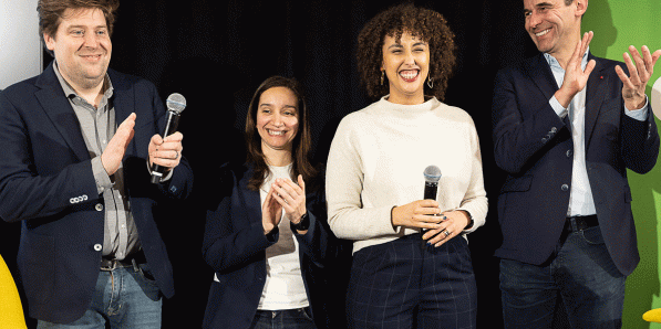 Jeremie Vaneeckhout, Rajae Maouane, Nadia Naji en Jean-Marc Nollet in 2023