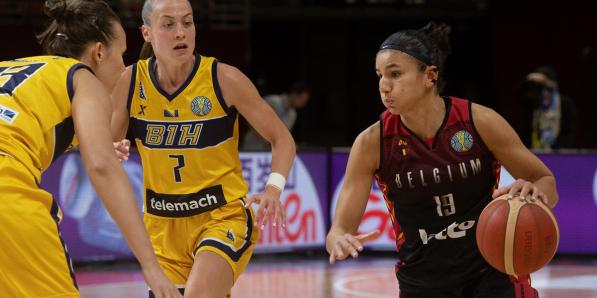 Hind Ben Abdelkader met Belgian Cats in actie tegen Bosnië