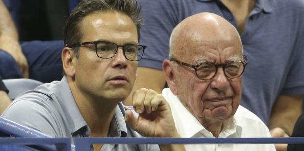 Rupert Murdoch en zijn zoon Lachlan (foto 2018)