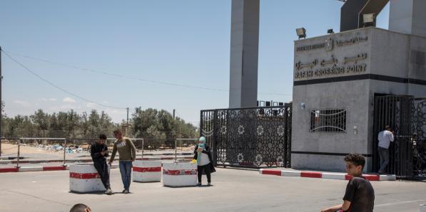 De grensovergang tussen Egypte en de Gazastrook in Rafah.