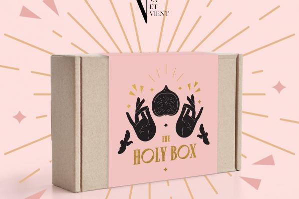 De Holy Box is een ecologische afhaalbox met drie hapjes, drie bites, een hoofdgerecht en een nagerecht.© gf