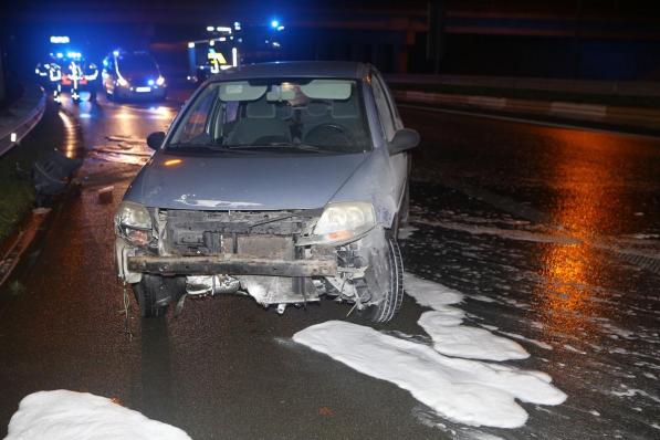 De bestuurster kwam er met de schrik van af.© NDZ