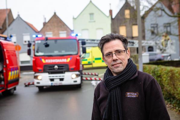 Franky Van Brabandt verwittigde de bewoner en voorkwam zo een drama.© Davy Coghe