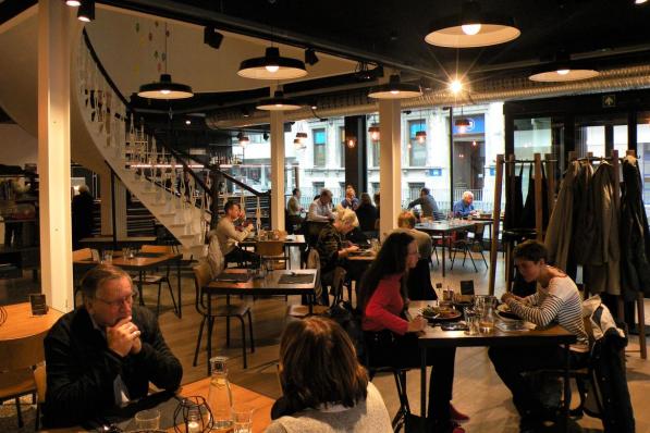 Ook sociaal restaurant Vork was afgelopen jaar beperkt open.© AN