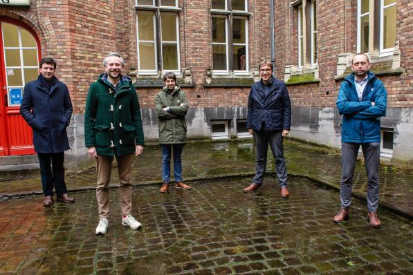 We zien Karel Dendooven, Pieter Marechal, Dries Vanbelleghem, Franky Demon en Dries Van Den Broucke.©Davy Coghe Davy Coghe