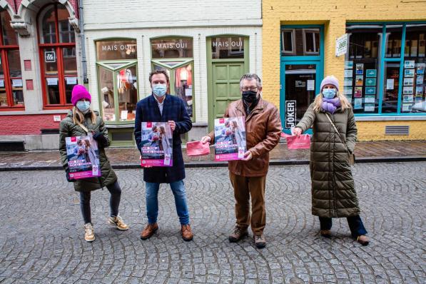 Klare Naert, Pablo Annys, Dirk De fauw en Ilse Snick herlanceren de Local Love campagne© Davy Coghe