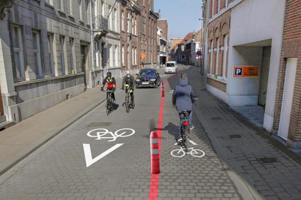 De Magdalenastraat in Wervik wordt binnenkort heel wat veiliger voor fietsers.© (Foto GF)