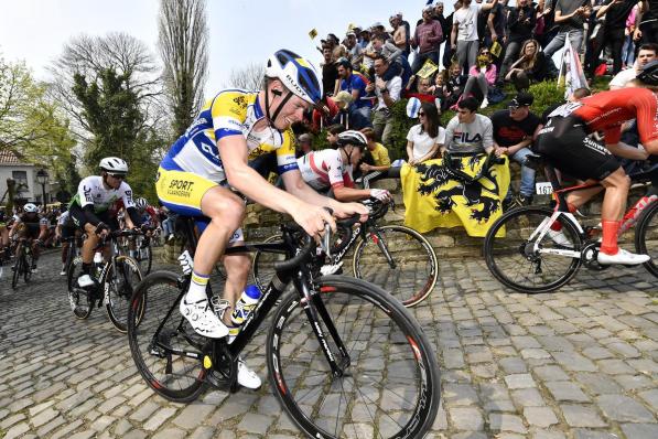 Jordi Warlop, één van de sterhouders bij Sport Vlaanderen-Baloise, zal dit jaar met amper acht of negen koersdagen aan de start van de Ronde van Vlaanderen staan.© BELGA