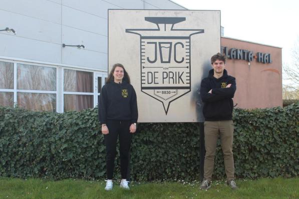 Febe Vanoverschelde en Joran Hoste zijn klaar voor een digitale 66 uren. (foto JT)