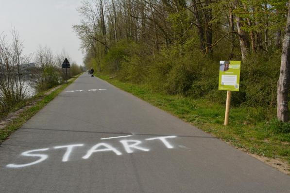 De tocht is iets meer dan vijftien kilometer lang, loopt doorheen Harelbeke en stopt langs de leukste plekjes, gekozen door de leden van de kindergemeenteraad van 2021.© foto Peter Van Herzeele