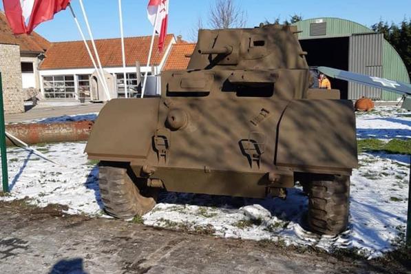 De Staghound tank werd gebruikt door de Canadese bevrijders.© DM