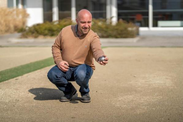 Wim Dumont wil in 2022 het wereldrecord petanque spelen verbreken.©luc cassiman