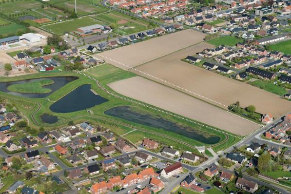 In het project Plaatsmolenweg komt een extra waterbufferbekken die ook de Tuinwijk moet beschermen tegen overstromingen.© gf