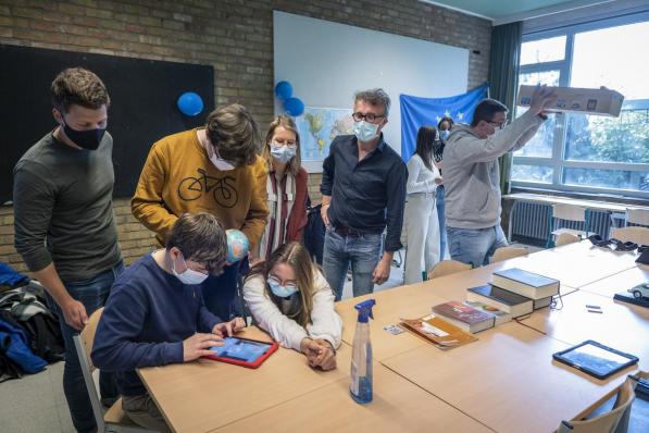 Geen uitwisselingsprogramma dit jaar in de Broederschool, wel een escaperoom rond het thema Europa. (foto SB)© Stefaan Beel