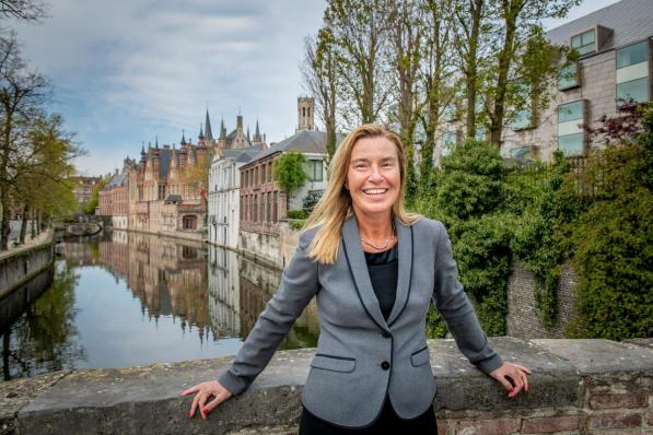 Federica Mogherini is dol op Brugge: “De mooiste stad waar ik ooit was. Op Rome na.”© Christophe De Muynck