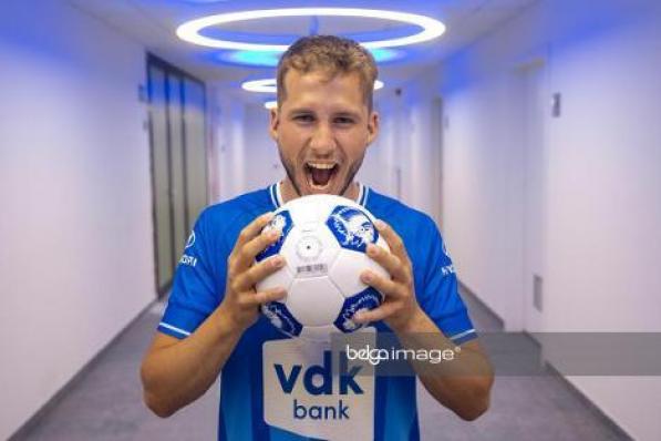 KV Oostende bereikte een akkoord met AA Gent over de transfer van de Deense aanvallende middenvelder Andrew Hjulsager.© Belga