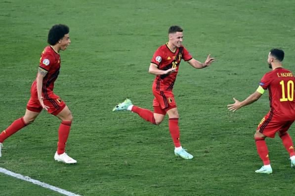 Thorgan Hazard zorgde voor het enige doelpunt.© Belga