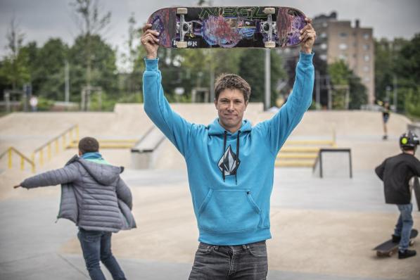 Jonathan Verhaeghe hielp het skatepark mee ontwerpen.© Stefaan Beel