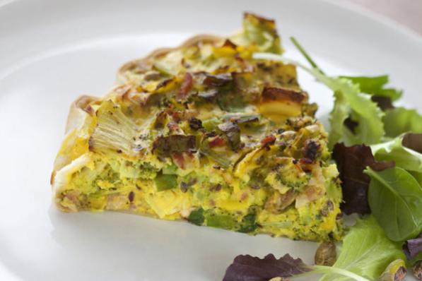 quiche met kurkuma