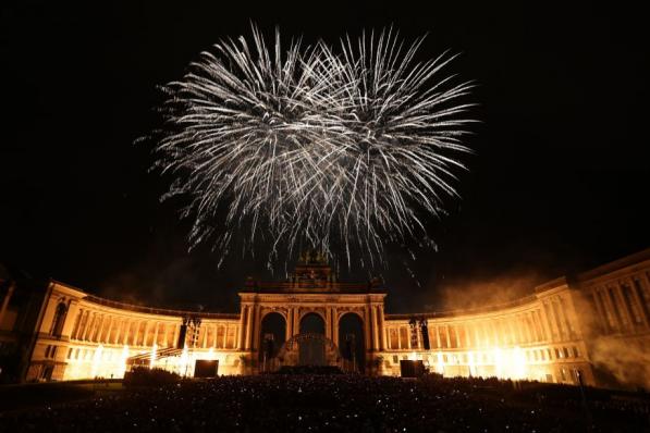 Vuurwerk in het Jubelpark op de nationale feestdag