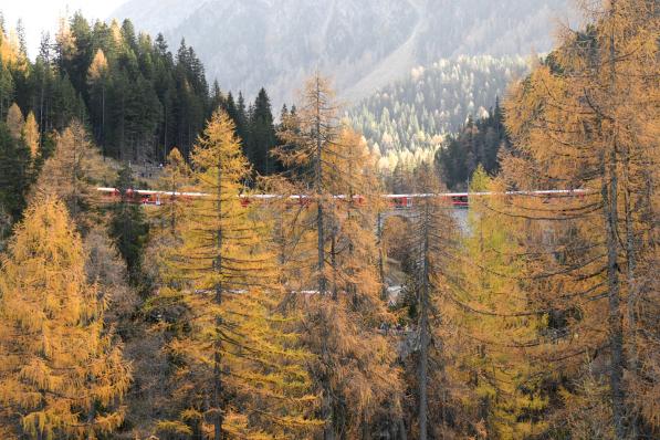 train le plus long du monde Alpes suisses