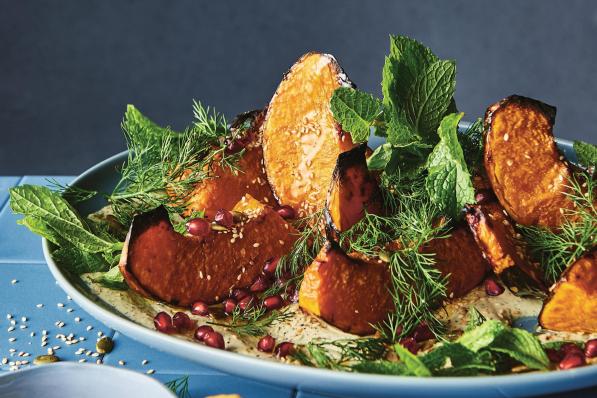 Gerechten met pompoen, maar geen pompoensoep.