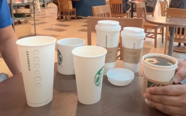 Gemakkelijk expositie Kilometers Factcheck: nee, Starbucks bedriegt zijn klanten niet met 'kleine koffies in  grote bekers'