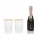Set glazen en flesje champagne