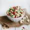Rood-wit-groene popcorn met M&M’s
