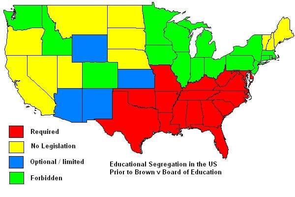 Segregatie in het Amerikaanse onderwijs in de jaren 1950