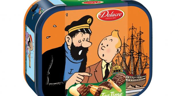 Kuifje op koekjestrommels