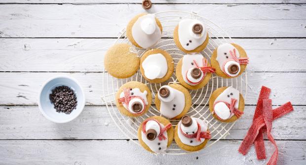 Kerstkoekjes: gesmolten sneeuwmannetjes